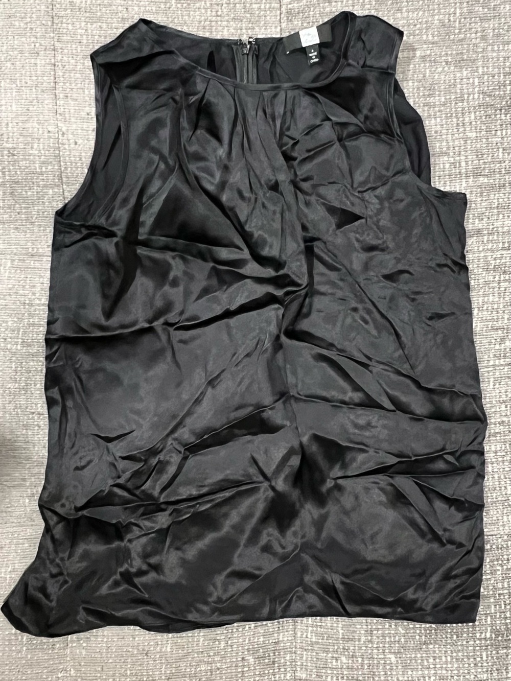 Saks Fifth Avenue Black Satin Sleeveless Camisole